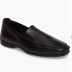 Mephisto Edlef Leather Moccasin Size 9 Black Leather Slip-On Shoes